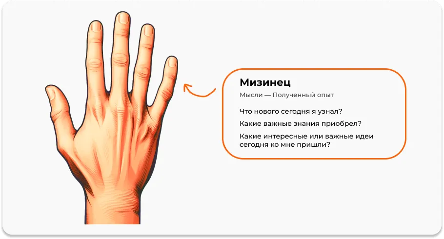 Мизинец в методе пяти пальцев по Зайверту